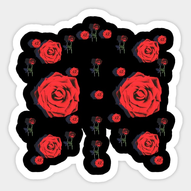 ROSE FIELD WITH SHADE Sticker by SHAKIR GAUTAMA 